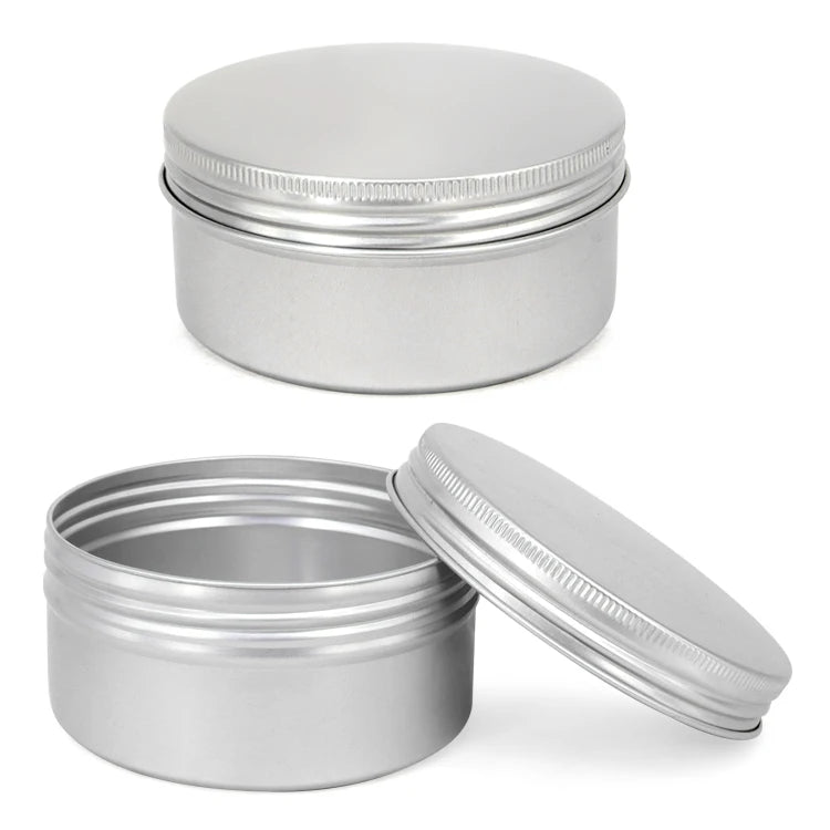Round Screw Lid Tin Cans Wholesale Aluminum Tins Cosmetic Round Cream Jars Containers Environmentally Friendly Packaging