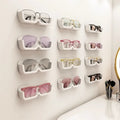 Wall Mounted Plastic Storage Box Self-Adhesive Sunglasses Storage Holder Myopia Glasses Display Rack Bedside Anti Pressure Shelf