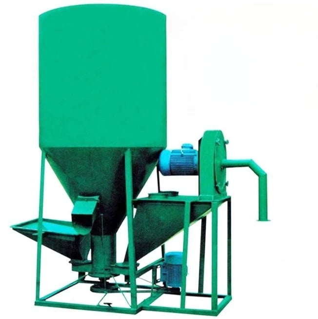 New Condition Steel Chicken Feed Crushing and Mixing Machine Vertical Poultry Feed Grinder and Mixer