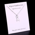 Stainless Steel Zodiac Family Tree of Life Dragonfly Snowflake Footprints Dog Cat Paw Survivor Ribbon Awareness Pendant Necklace