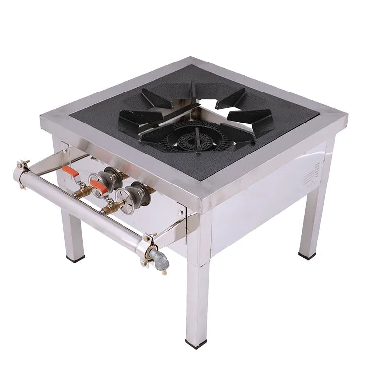 Lyroe Single Eyes Gas Gas Cooking Stove Cooktop Cast Iron Top Soup Stove for Restaurant