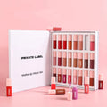 Wholesale Makeup Custom Logo Cosmetics 24pcs Lip Kit Gift Box Mini Mirror Lipgloss Gloss Set Lipstick Lipgloss Private Label