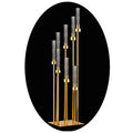 HOT 5/6/8 Arms Pillar Candlesticks Floor Candle Holders Gold Candleholder for Centerpiece Table Decorations