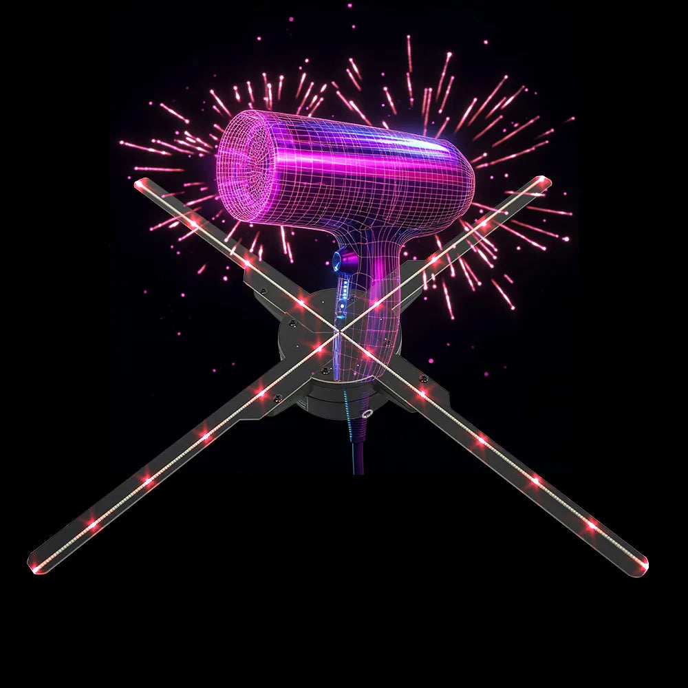 Compact and Effective 50cm 3D Holographic Advertising Fan With Easy Wi-Fi Setup