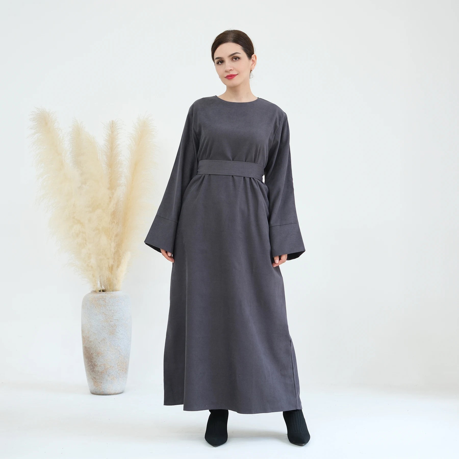 Loriya Special Sales Islamic Clothing Winter Modest Abaya Women Muslim Dresses Turkey Dubai Closed Black Abaya
