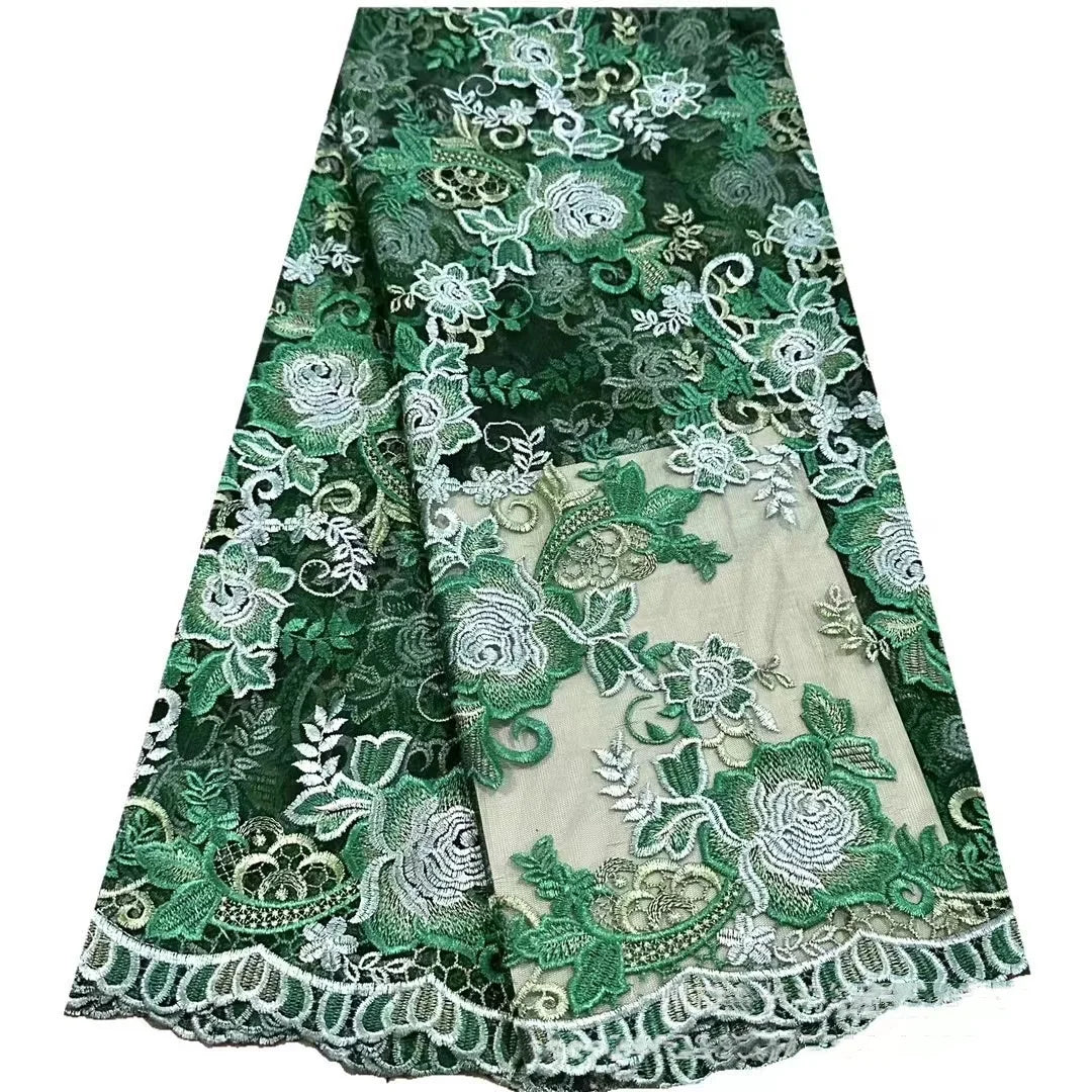 Women's Clothing Accessories Tri-Color Water-Soluble Embroidered Polyester Fabric Mesh Lace Woven Technics for Home Textiles