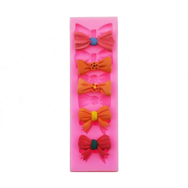 285 6 Cavities Bow Silicone Fondant Mold Sugar Craft Cake Decorating Clay Mold Cake Decorating