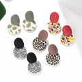 Multicolor Round Pendant Earrings Polymer Clay Earrings for Women 2025
