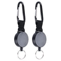 Keychain Pull ID Reel Anti Lost Heavy Duty Carabiner Retractable Yoyo Clip Badge Holder With Key Ring