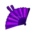 Factory Hot Selling Party Props Led Single Light Pink Folding Rave Flash Folding Hand Held Fan