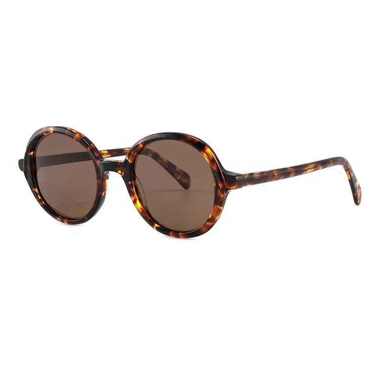 Brand Design Handmade Acetate Custom Sunglasses Polarized Modern Shade Retro Round Women Eyeglasses Fashion Men Driving Eyewear