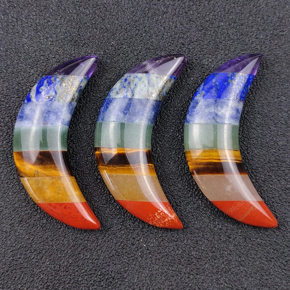 Diy Natural Crystal Gem Seven Chakra Energy Stone Moon Amethyst Healing Chakra Reiki