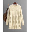 Autumn Winter New Loose Casual Round Neck Sweater Long Pullover Knit Sweater Top