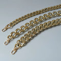 Meetee B-C164 Fashion Gold Versatile Portable One Shoulder Underarm Strap Crossbody Bag Thick Chain
