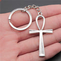 52x28mm Antique Silver Plated Antique Bronze Plated Metal Alloy Life Key Ankh Cross Key Chain Souvenirs Gift P1-ABD-C10074