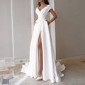 Night Graduation for the Church Tail Ball Gown Wedding for Women White Women Long Dress for Wedding Party Elegant