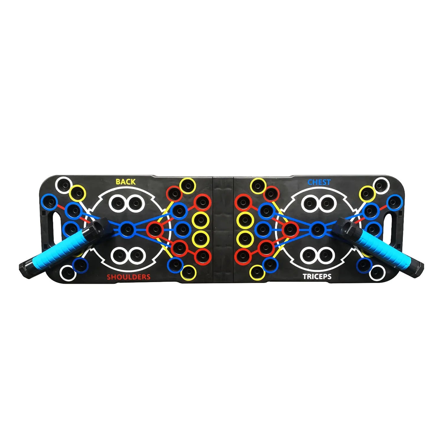 20 in 1 Multi-Purpose Home Gym Set Foldable ABS Push-Up Bar Rack and Push-Up Board with Resistance Bands