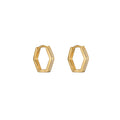925 Sterling Silver Geometry Hoop Earrings for Women Fashion Silver Gold Jewelry Trendy 2021