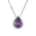 Wholesale 925 Sterling Silver Water Droplet Pendant Rose Gold Necklace Zircon 2024 Jewelry Trends Parties Weddings Women's Charm