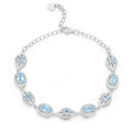 YBO Natural Topaz String Bracelet 925 Sterling Silver Fashion Jewelry Trendy Gemstone Bracelet for Women for Weddings