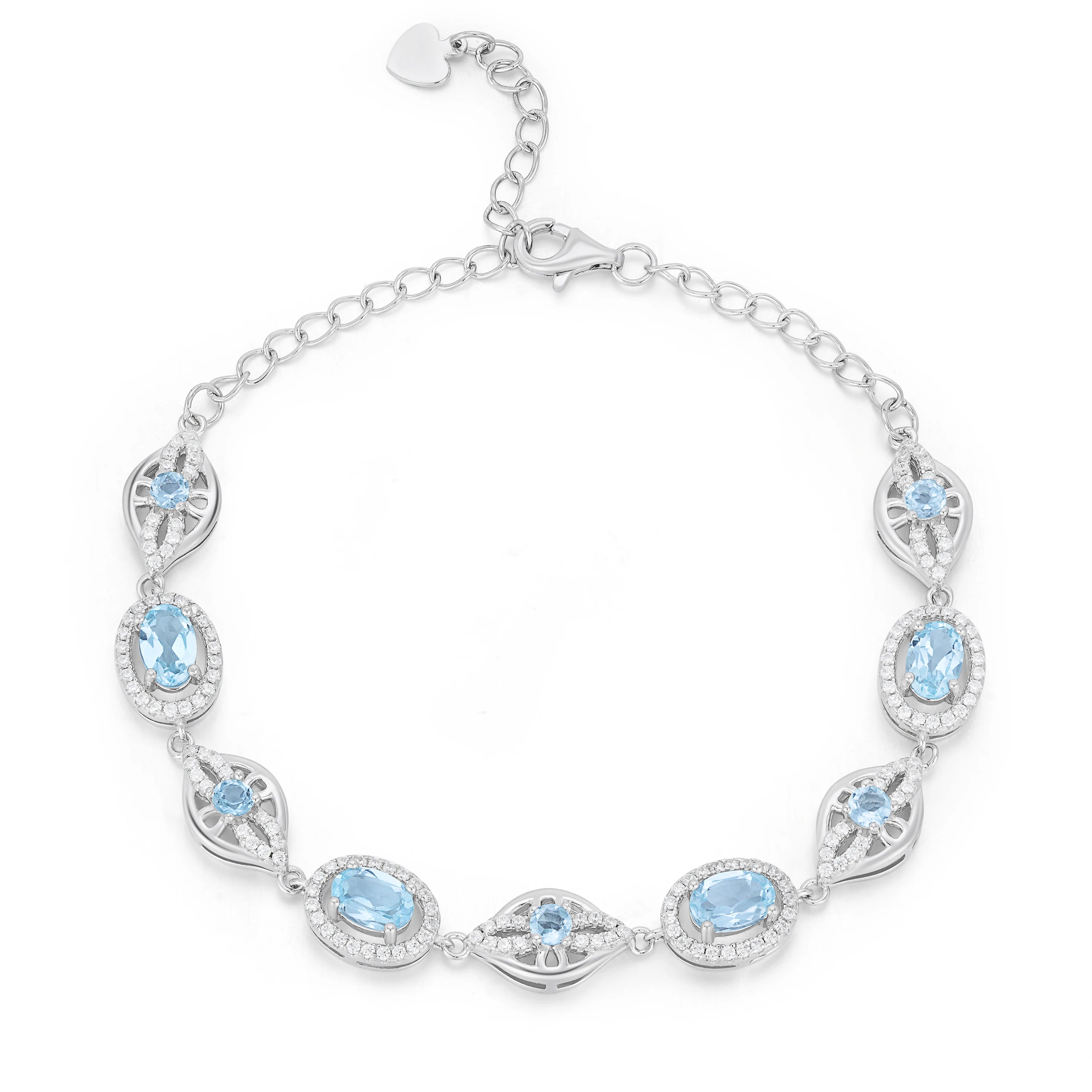 YBO Natural Topaz String Bracelet 925 Sterling Silver Fashion Jewelry Trendy Gemstone Bracelet for Women for Weddings