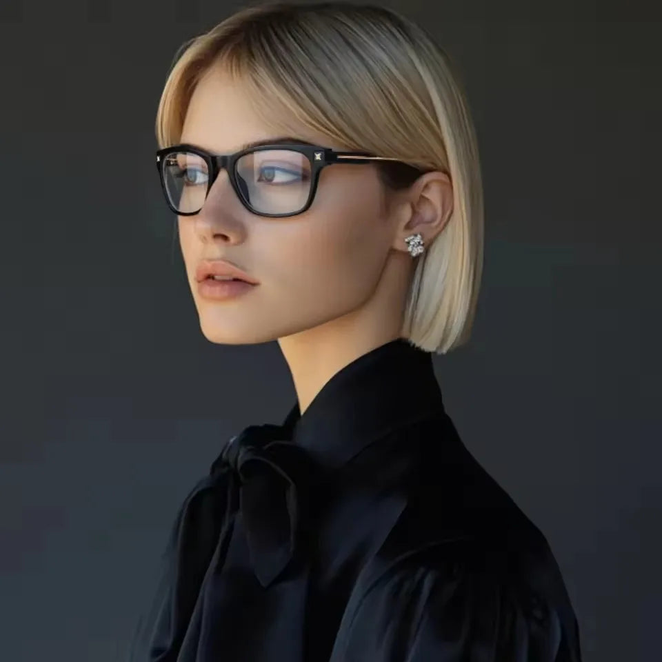 Tr90 Anti Blue Light and Photochromic Glasses for Women Men Bluelight Blocking Glasses Transparent