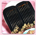 Professional UV Gel Polish Nail Drawing Pen Tool  Black Solid Wood Acrylic Ombre Nail Art Brush