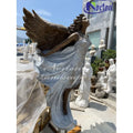 Wholesale Custom Outdoor Garden Large Cast Metal Bronze Winged Angel Figurine Statues Sculpture Norton Handmade Life Size Art