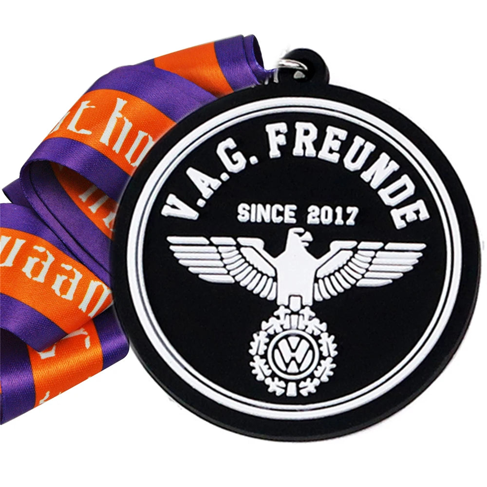 Cheap Rubber Custom Award Soft Pvc Customized Round Shape  Kids Sport Souvenir Recycled Plastic Medals