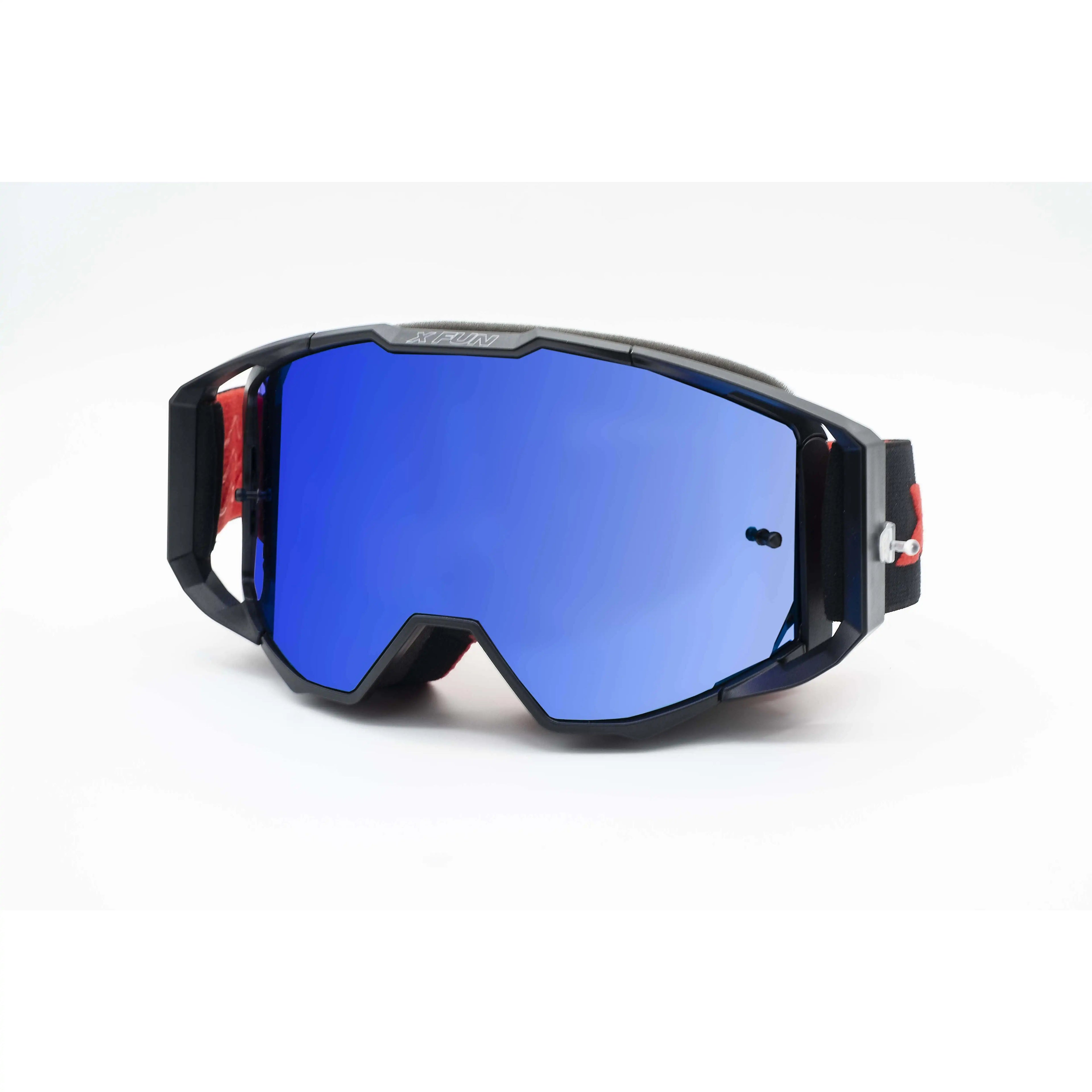 ENDURO 19TYPE Anti-Fog Safety Glasses Quick Release Polarized Green Lenses with UV Protection for Cycling PC Frame Black/Black
