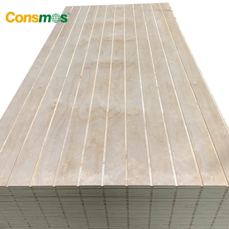 1220x2440mm 3/4 Inch Tongue and Grooved Laminated Slotted Full Plywood