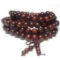 Handmade Red Flood Wood Bead Mala Bead Bracelet Necklace Jewelry