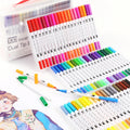 Top Sales Drawing Art Marker Pens Fineliner Watercolor Marker Color Pen Set Coloring Brush Pen Felt Tip