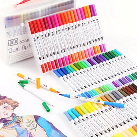 Top Sales Drawing Art Marker Pens Fineliner Watercolor Marker Color Pen Set Coloring Brush Pen Felt Tip