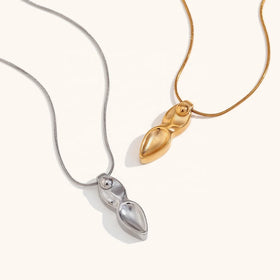 Dingran Hight Fashion Wholesale Stainless Steel Jewelry Gold Plated Sword Pendant Necklaces