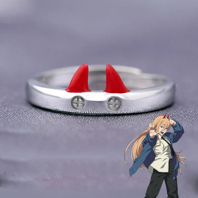 New Style Anime Jewelry Accessories Blood Demon Power Chainsaws Character Ring