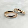 18k Rose Gold Plated Couple Wedding Rings for Men and Women Bague Anillos Trauringe Eheringe Damenringe Goldringe Fingerringe