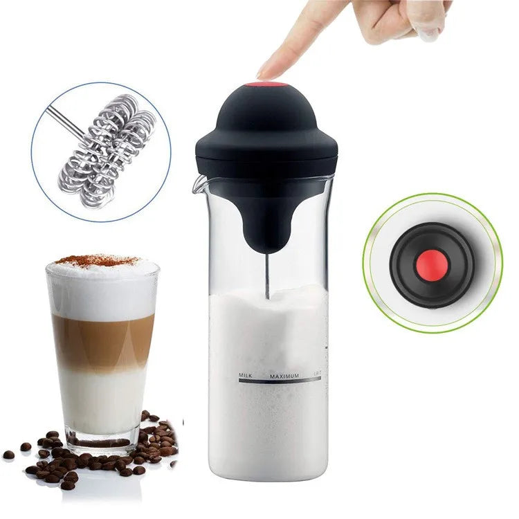 Wholesale Electric Milk Whisk Household Handheld Mini Mixer Milk Frother Egg Mixer With Glass Cup