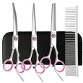 Direct Cross-Border Wholesale Customized Size Stainless Steel Pet Grooming Scissors ABS Ceramic Dog/Cat Hair Trimming Thinning
