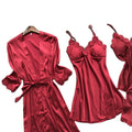 High-end Atmosphere OEM/ODM Polyester Sleeping Wears Ladies Pajamas Four Pieces Sets Sleep Wear for Women