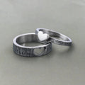 Wholesale Customized Stainless Steel Heart-shaped Couple Rings Fashionable Retro Style Engagement Matching Rings Jewelry Gifts