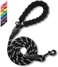Strong Dog Leash and Comfortable Padded Handle and Highly Reflective Threads Dog Rope Pet Training Nylon Dog Leash