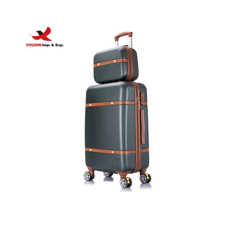 Gift Custom Customize Travel Trolley Case Bag ABS Hardshell Lightweight Carry on Zipper Suitcase Luggage Set