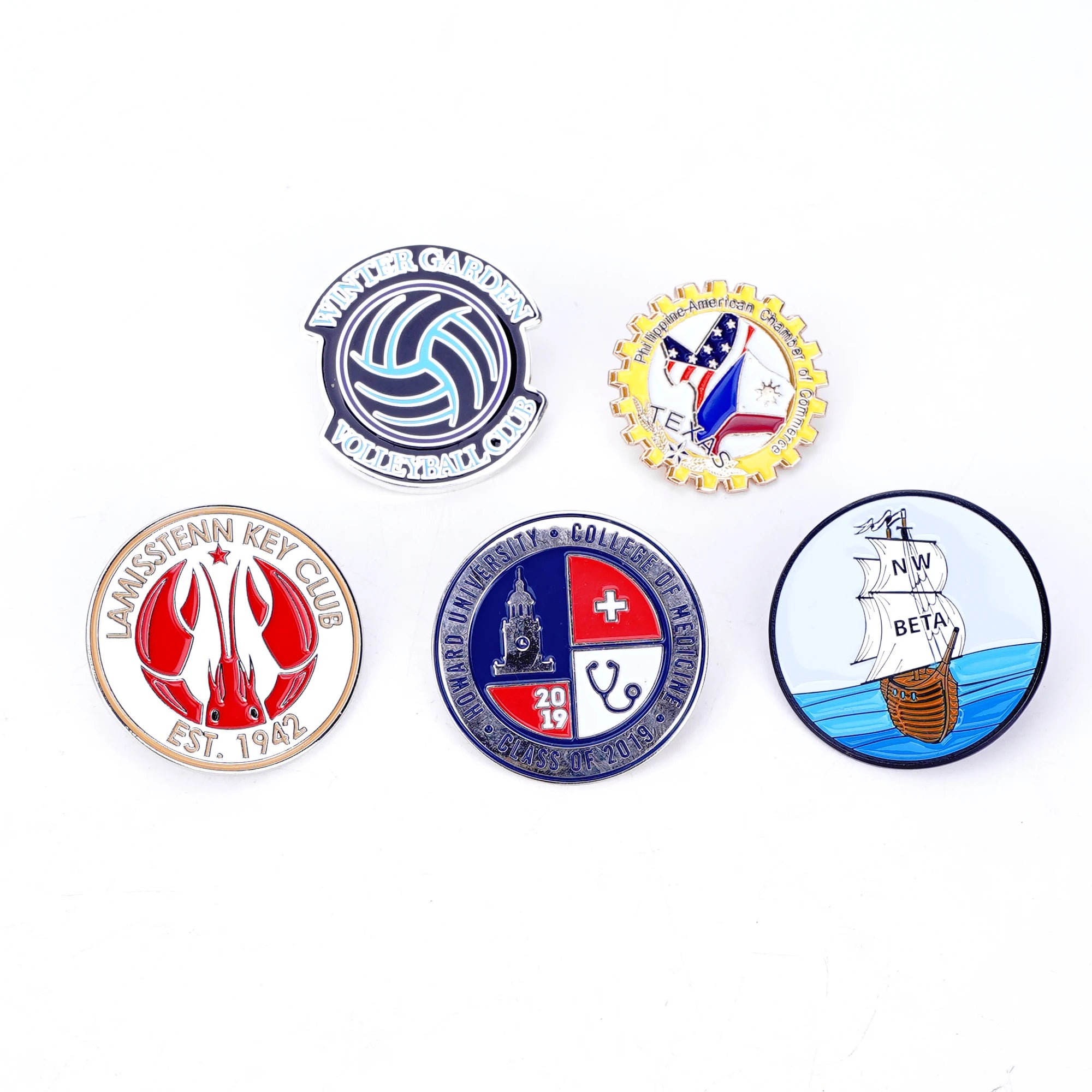 Manufacturer Metal Iron Zinc Alloy Cast Die Cut Logo Soft Hard Enamel Brooch Badge Custom Enamel Lapel Pins