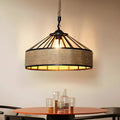 Iron Material Retro Pendant Lights 40CM E27 Base Loft Vintage Office Indoor Home Hemp Rope Industrial Hanging Lamps Chandelier