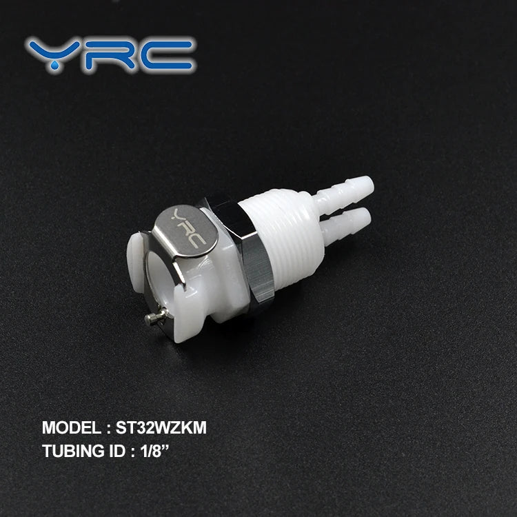 YRC High Quality 1/8" Plastic Quick Disconnect Dual Connect with Two Hose Barb up to 120psi -40~100