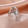 Stainless Steel Celtic Knot Gold Plated Ring Viking Celtic Knot Amulet Charm Jewelry Antique Celtic Knot Women Men Jewelry