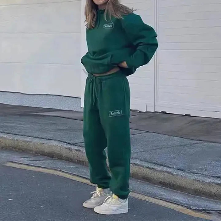 Wholesale Women's Clothing Pullover Tracksuit Two Piece Pants Hoodie Set Jogger Sweatsuit Sweatpants and Hoodie Set