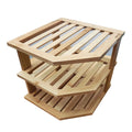 Customized Bamboo Corner Shelf Kitchen and Bathroom Organization Plate Organizer for Cabinet