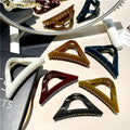 Wholesale Fashion Jelly Color 11CM Large Triangle Plastic Hair Claws Clips Women Lady Simple Clip Hair Accessories